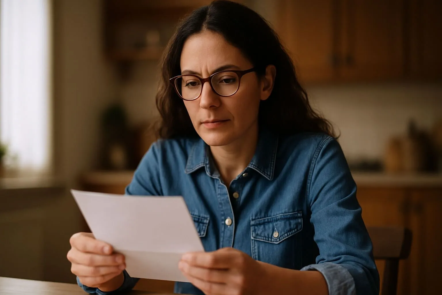 kobieta przeglądająca dokument, BIK i KRD