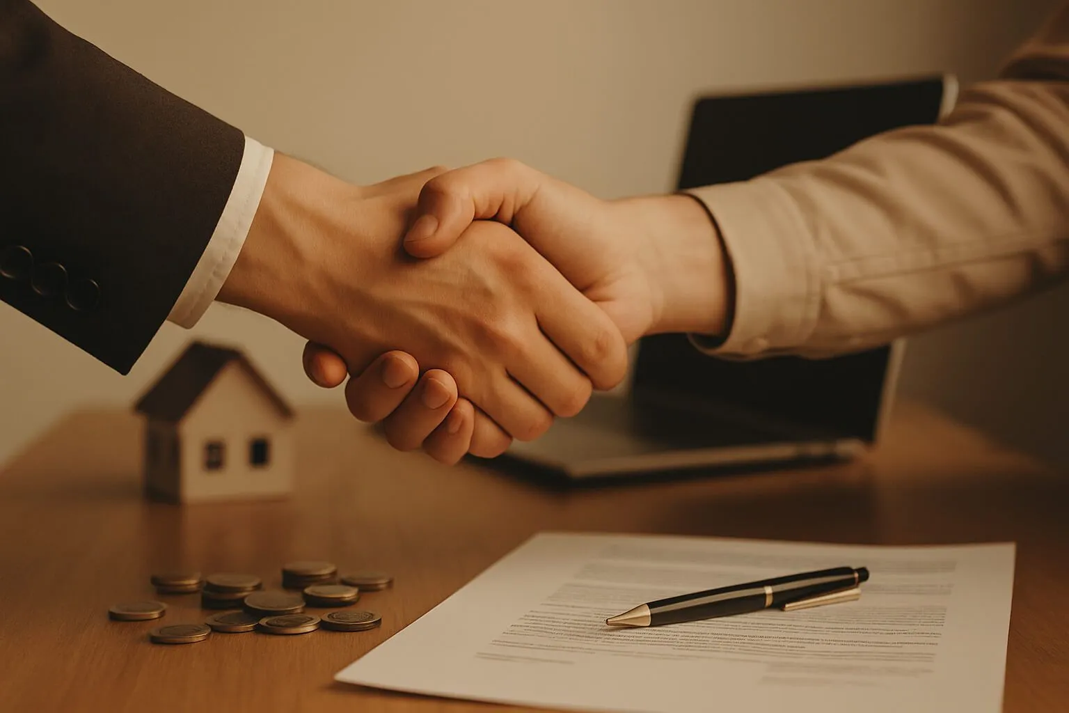 podanie sobie ręki, pożyczka hipoteczna