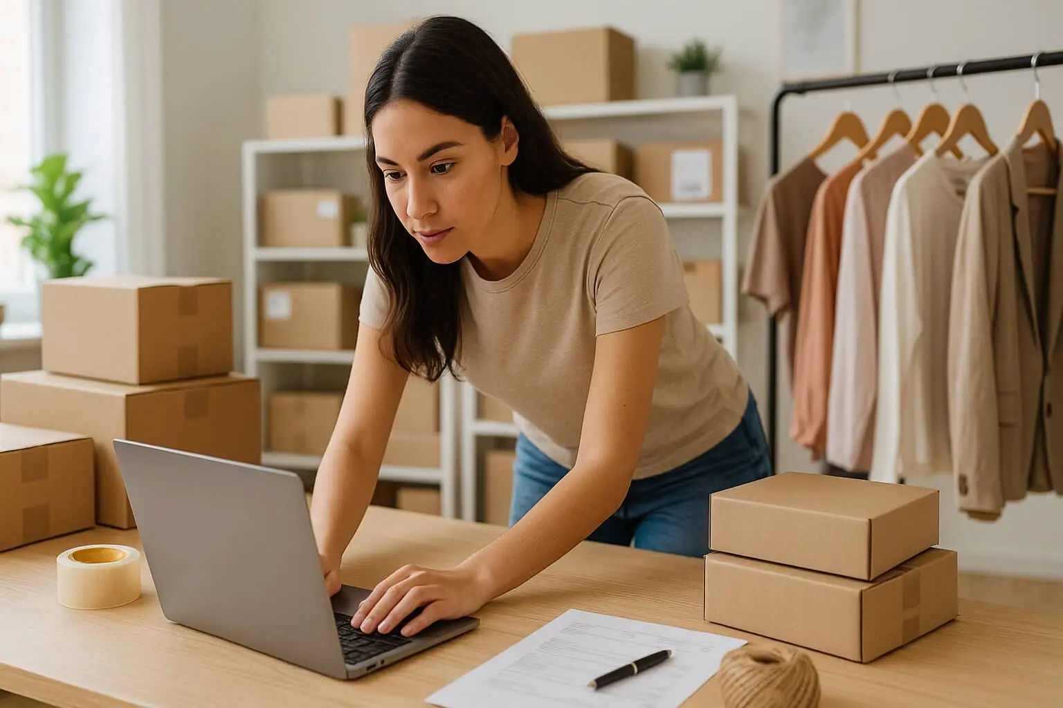 kobieta pracująca na laptopie