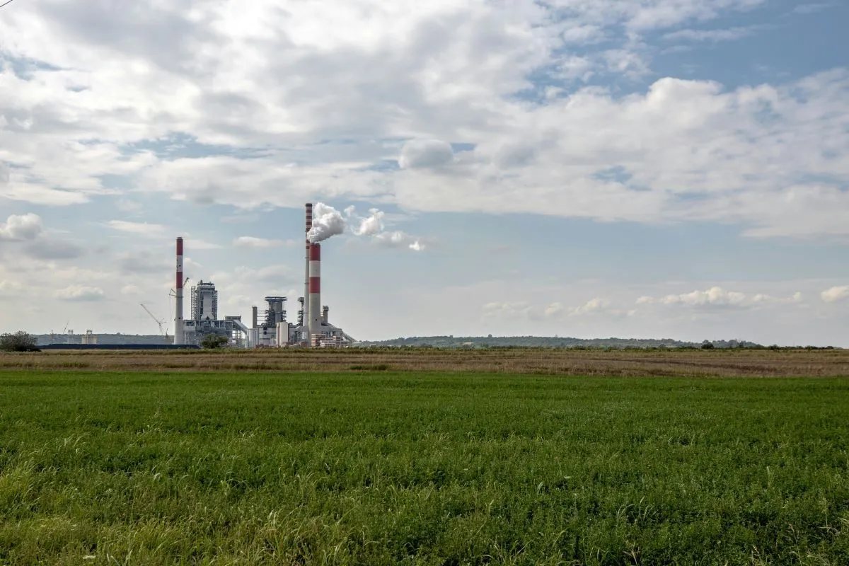 Widok elektrociepłowni.